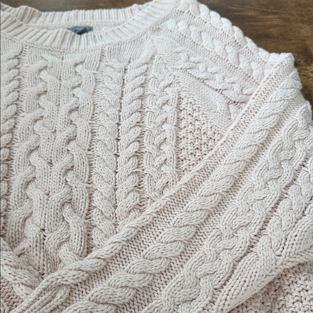 Aerie Cable Knit Sweater - Light Pink - Picture 4 of 7